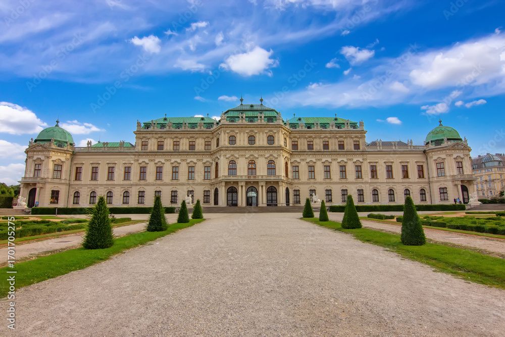 Naklejka premium View of the Belvedere palace in VIenna, Austria