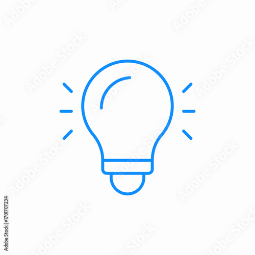 light bulb icon sign vector