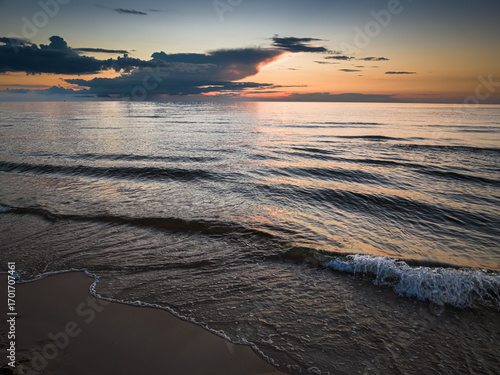 Stunning sunbeams over sea ...