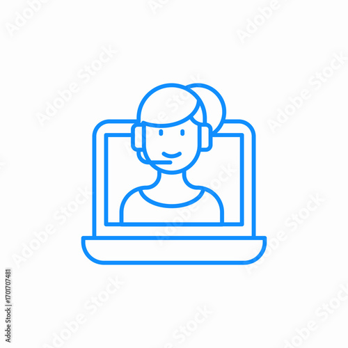 online customer support icon sign vector