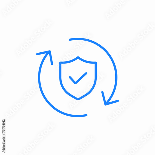 security update cycle icon sign vector