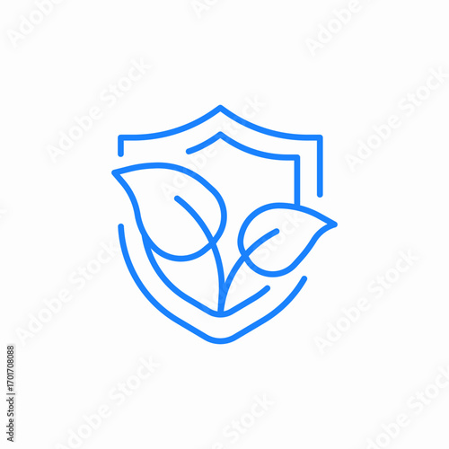 shield leaf sustainability icon sign vector