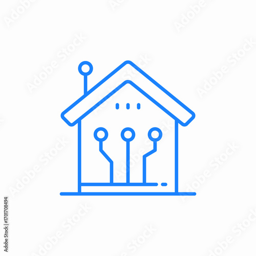 smart home system icon sign vector
