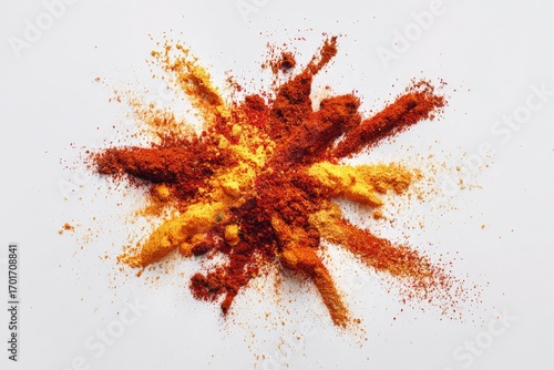 Fototapeta Naklejka Na Ścianę i Meble -  Colorful spice explosion on white background (1)