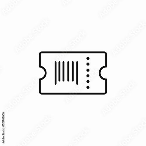 ticket code icon sign vector