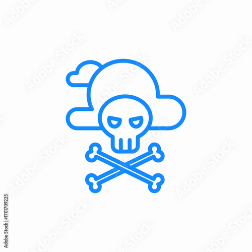 toxic cloud icon sign vector