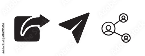 Digital Connection and Network Transition Icons