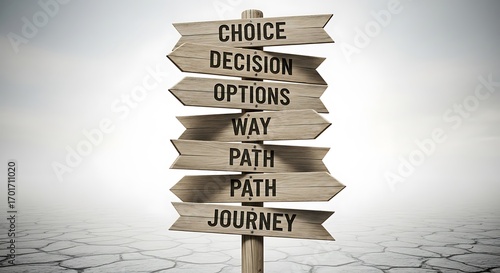 Decision Making Choices Path Options.