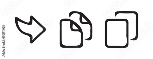 Simple Right Arrow Symbols in Various Line Styles