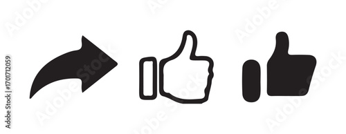 Vector Icons of Resize, Direction, and Upload Actions