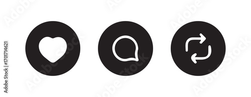 Social Engagement and Interaction Icons Set