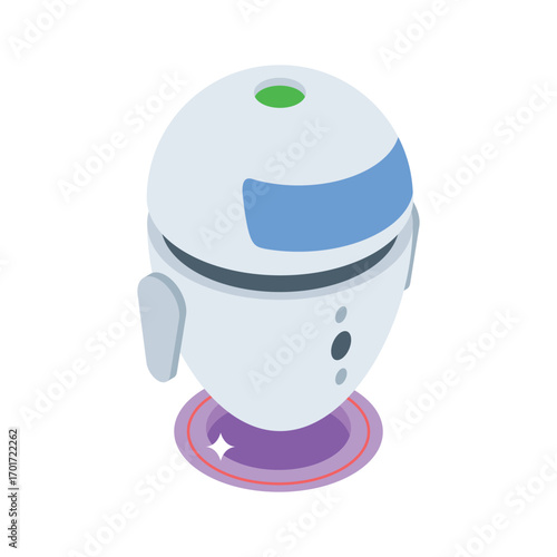 A handy isometric style icon of smart voice assistant