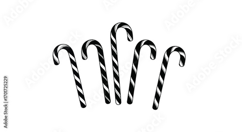 Festive candy canes arranged in a creative pattern for christmas celebrations vector