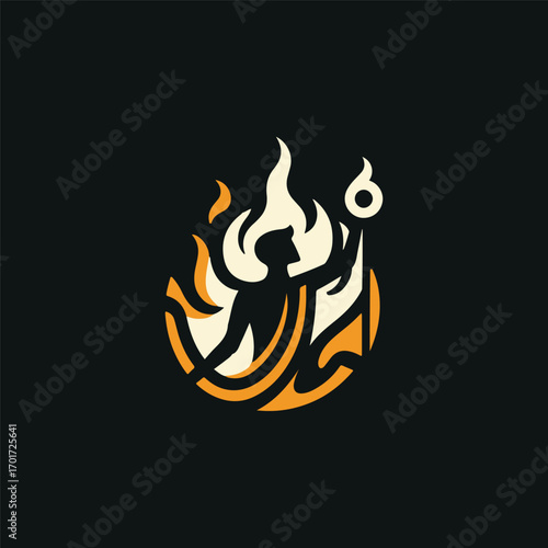 Fire god logo