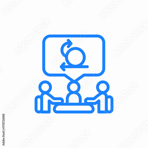 agile meeting icon sign vector