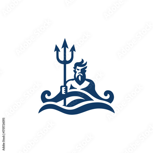 Poseidon God Logo