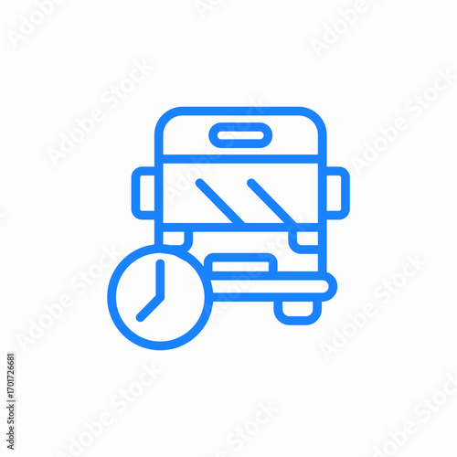 bus schedule icon sign vector