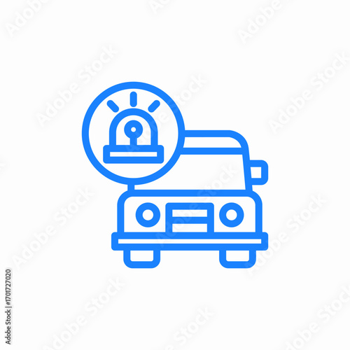 car siren icon sign vector