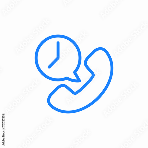 conversation call time icon sign vector