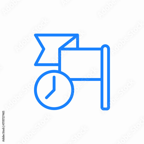 deadline goal icon sign vector