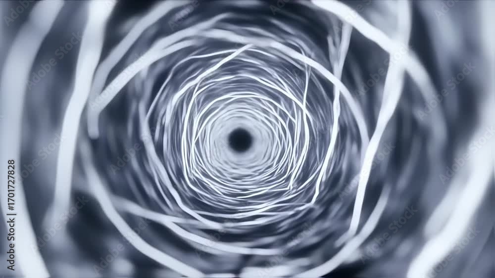 Spiral pattern rotating slowly in abstract design