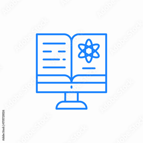 e book physics icon sign vector