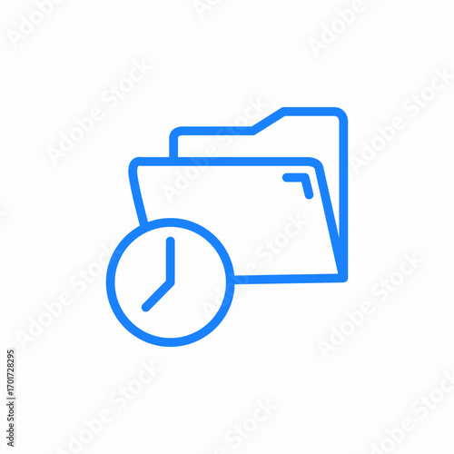 folder history icon sign vector