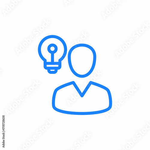 idea man icon sign vector