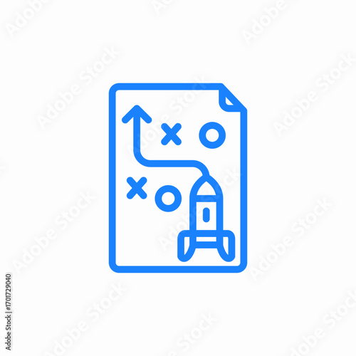 launch planner icon sign vector
