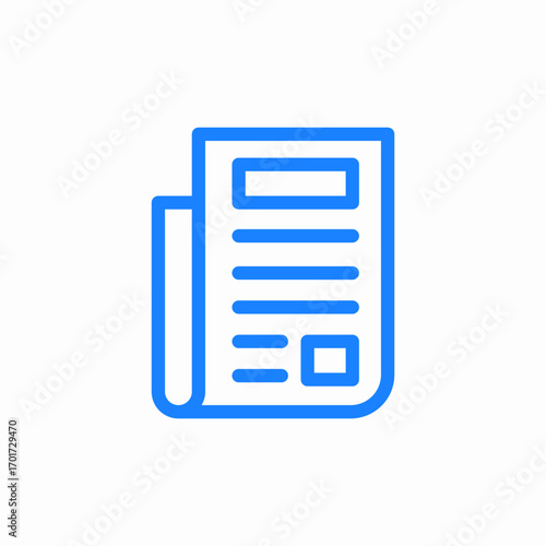 newsletter-paper icon sign vector