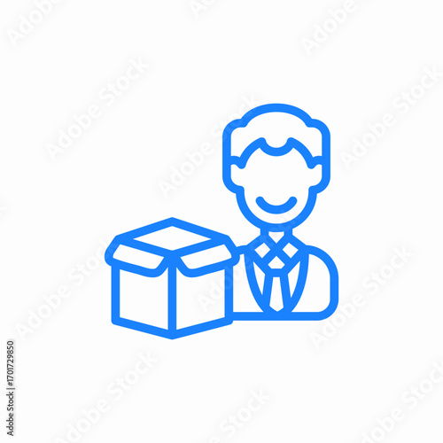 product manager man icon sign vector