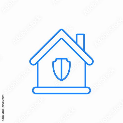 protected house icon sign vector