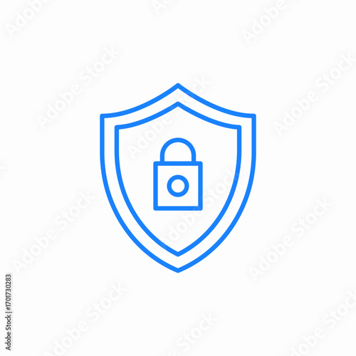 secure lock icon sign vector