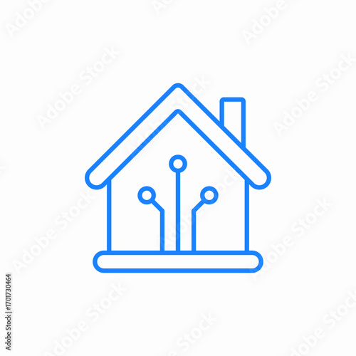 smart house icon sign vector