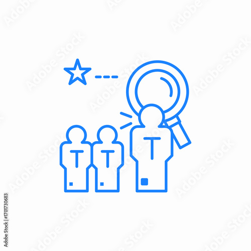 talent search process icon sign vector