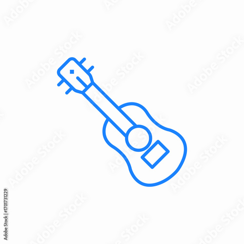 ukulele stringed instrument icon sign vector