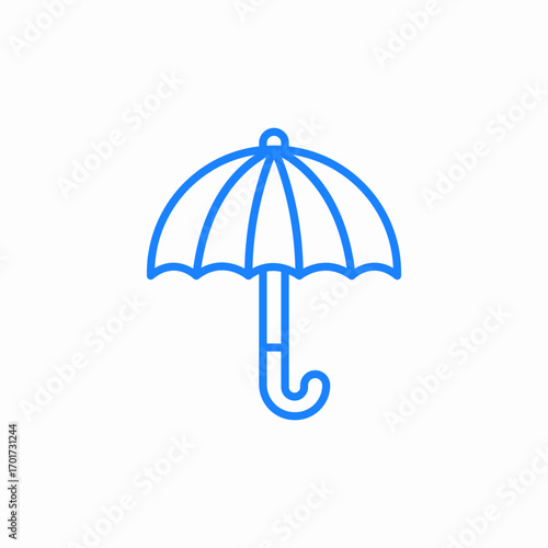 umbrella protection icon sign vector
