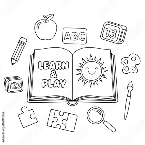 Educational icons for learning and play