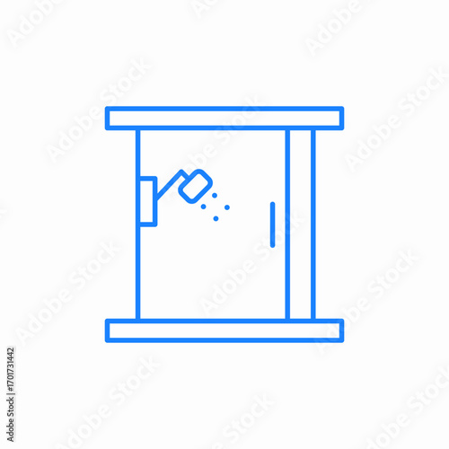 wall mounted shower icon sign vector