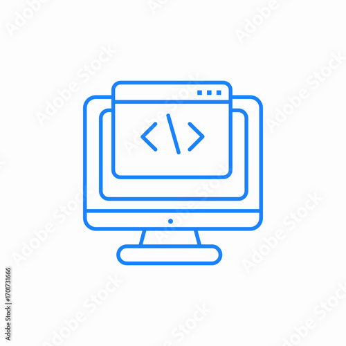 web development interface icon sign vector