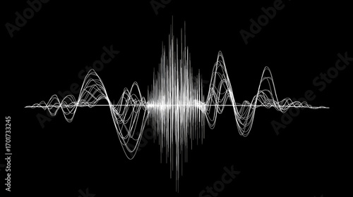 white line drawing of a circuit-bent noise signal