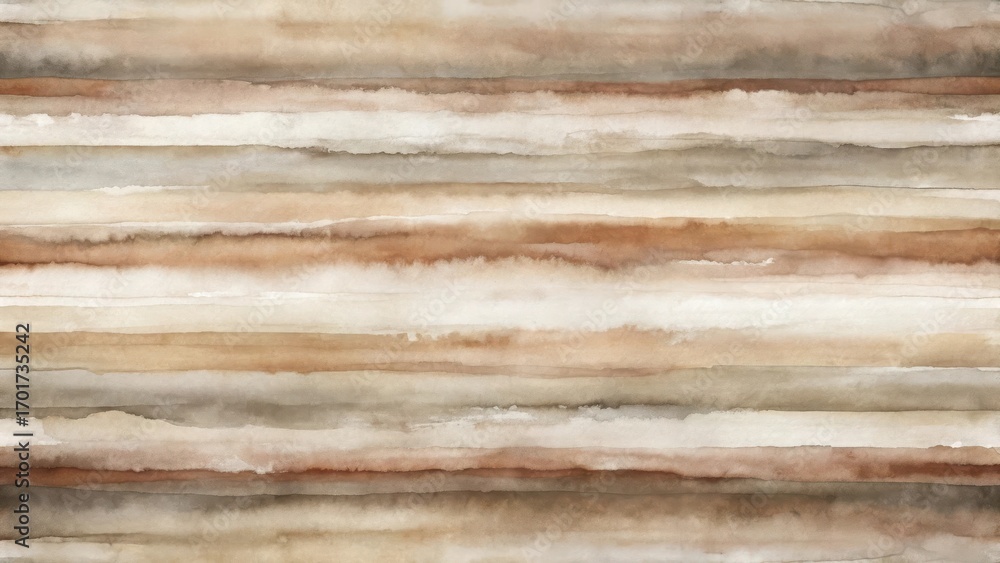 Obraz premium Earthy watercolor stripes evoke natural textures and organic, serene backgrounds for calm design projects