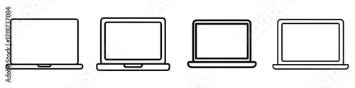 A modern laptop icon suitable for computer, web, and mobile applications