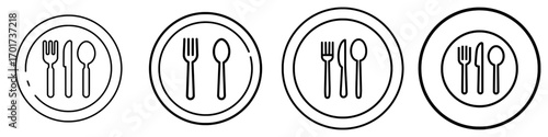 Modern restaurant icon suitable for web, computer, and mobile applications