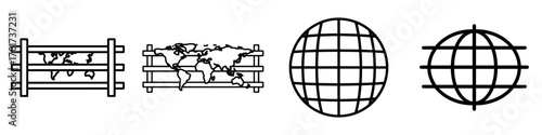 The modern home fence is an iconic symbol, also referred to as the fence for the house, and can be represented by a fencing icon on a white background with editable colors