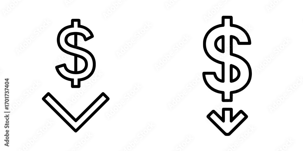 Obraz premium eps 10 money growth icon set against a white background, in modern style