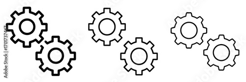 A system icon update and loading process illustrate the concept of an application progress icon for graphic and web design on a white background