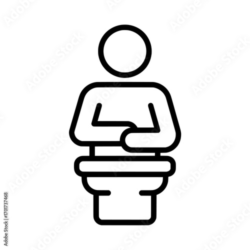 The Depression Icon Symbol Is A Premium Quality Isolated Sadness Element In Trendy Style
