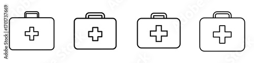 Modern design of first aid kit symbol, sign, and icon