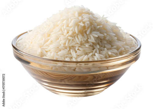 Jasmine rice isolated on a white or transparent background
